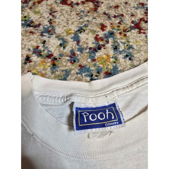 Vintage 90's Winnie The Pooh Piglet Best Friends Graphic T-Shirt Sz Large HOLES - Picture 3 of 10